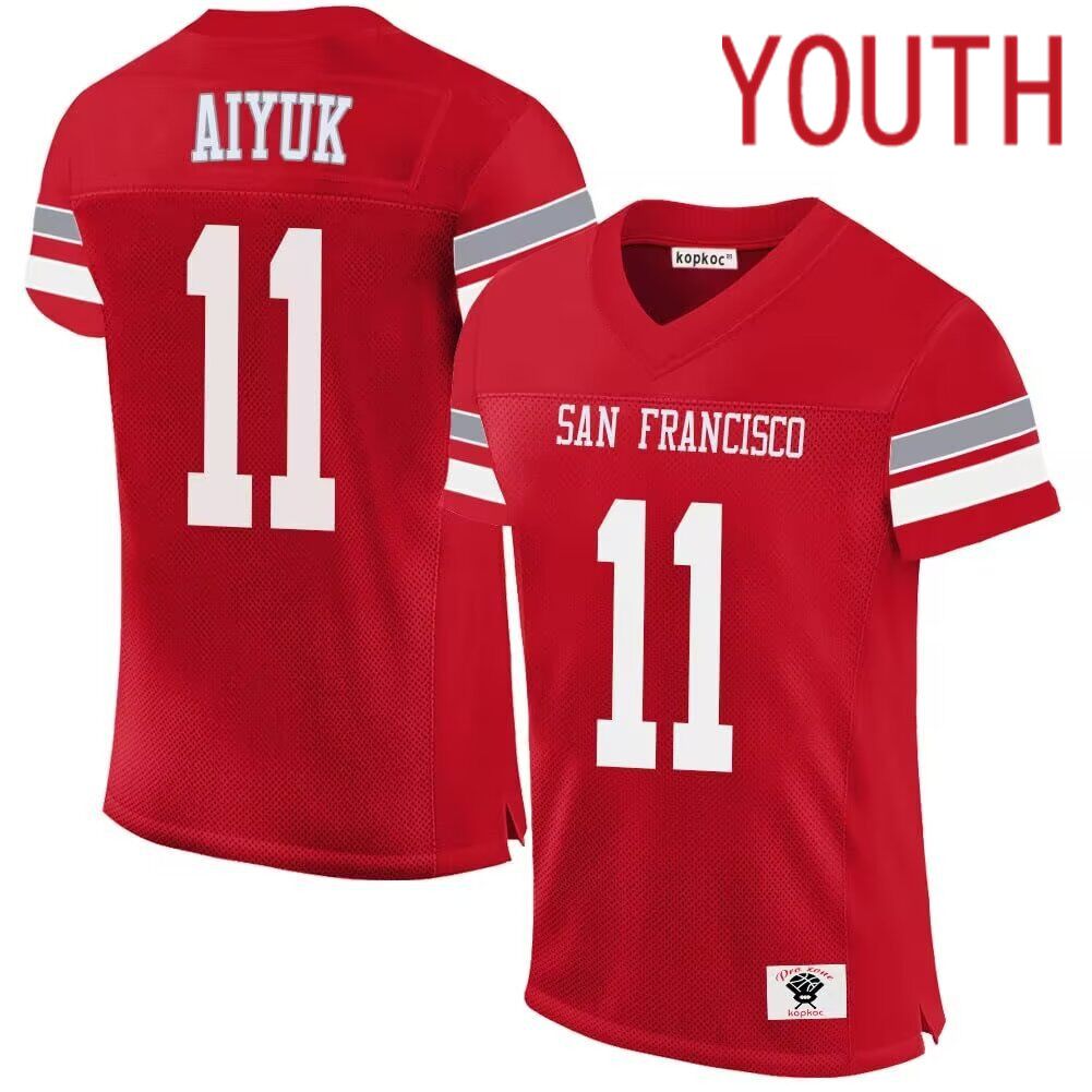 Youth San Francisco 49ers #11 Aiyuk red 2024 Nike Limited NFL throwback Jersey 